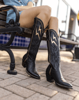 Black & Gold Lightning Boot - CITY Boots