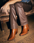24/7 Boot in Cognac Croc