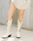 The Evil Eye Boot Bone and Gold - CITY Boots