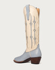 The Austin Boot in Bone and Powder Blue