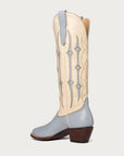 The Austin Boot in Bone and Powder Blue - CITY Boots
