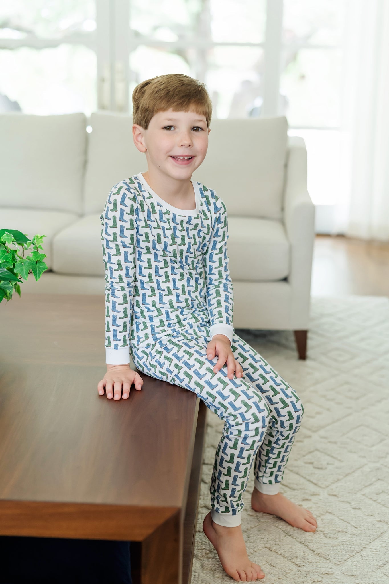Grayson Boys' Pajama Pant Set - Cowboy Boots - CITY Boots