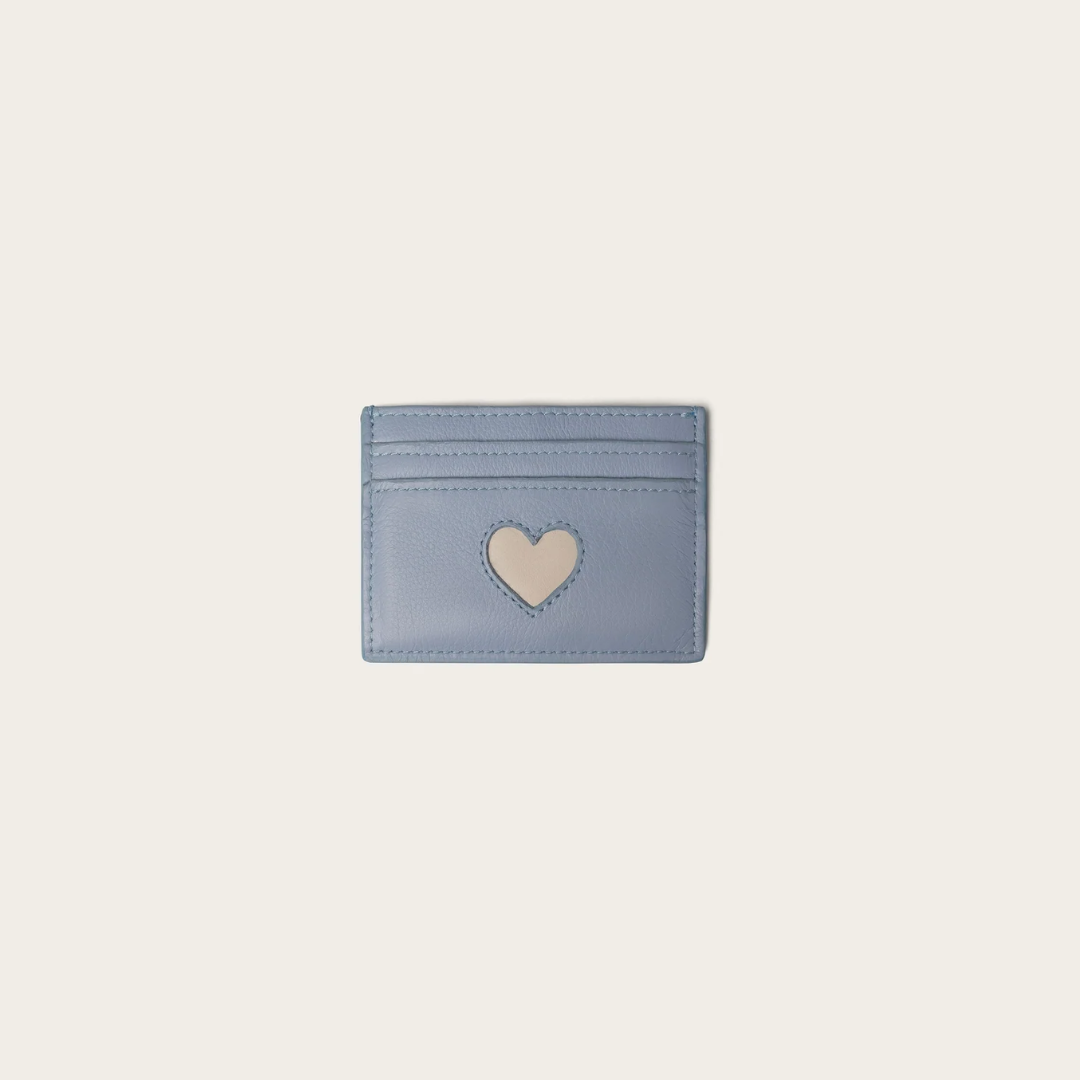 Powder Blue and Bone Heart Wallet - CITY Boots