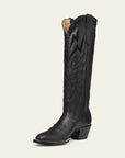 The Lightning Boot in Black and Black Suede