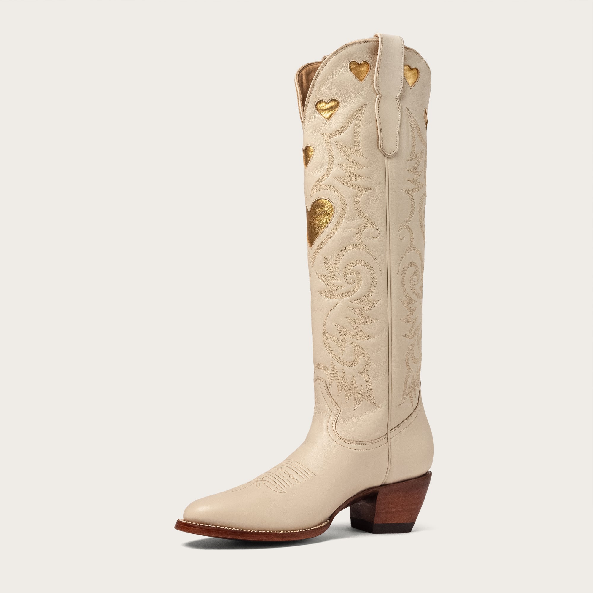 Bone & Gold Heart Boot - CITY Boots