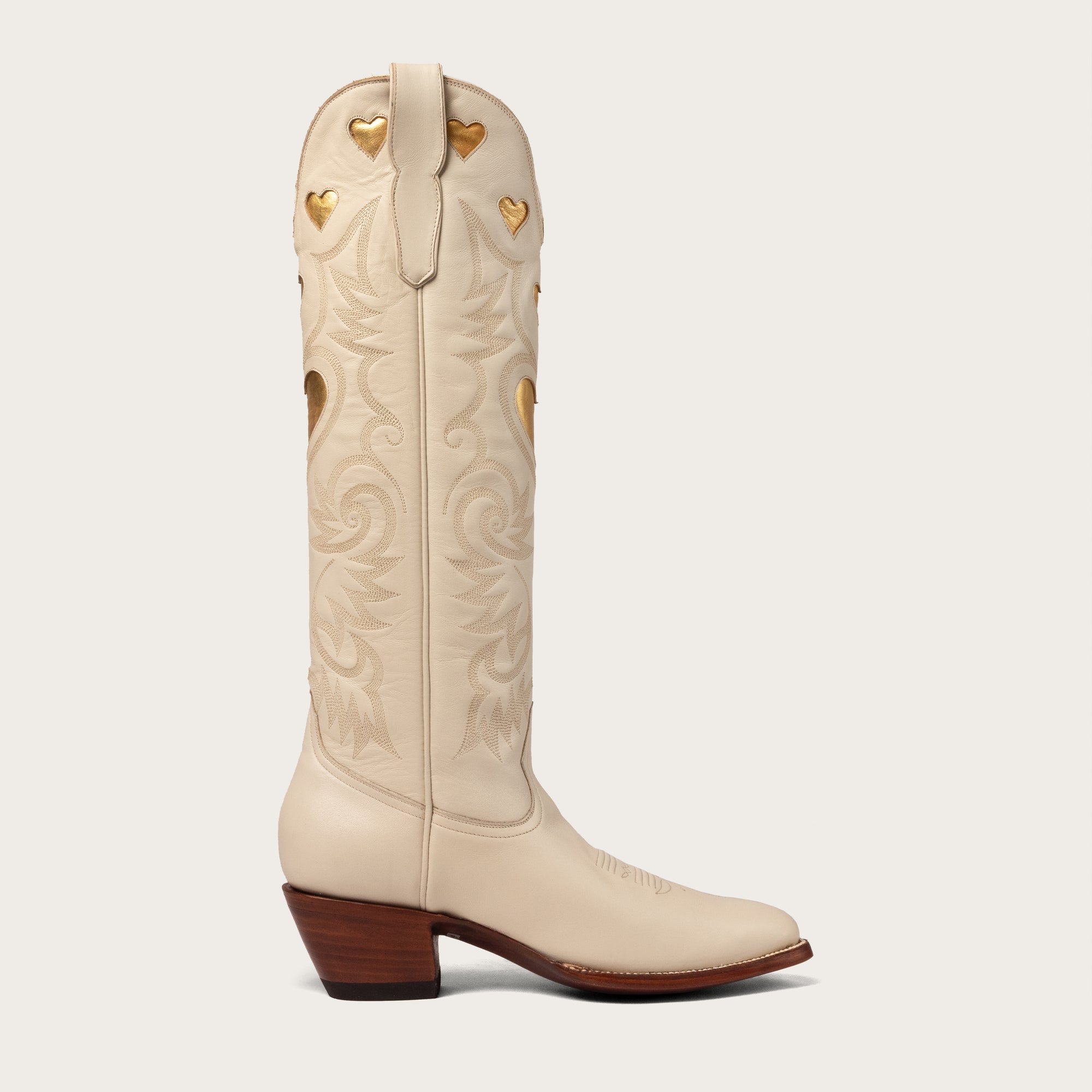 Bone & Gold Heart Boot - CITY Boots