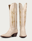 The Austin Boot in Bone and Gold