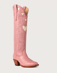 The Heart Boot Pink and Bone
