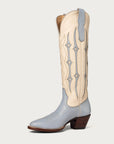 The Austin Boot in Bone and Powder Blue - CITY Boots