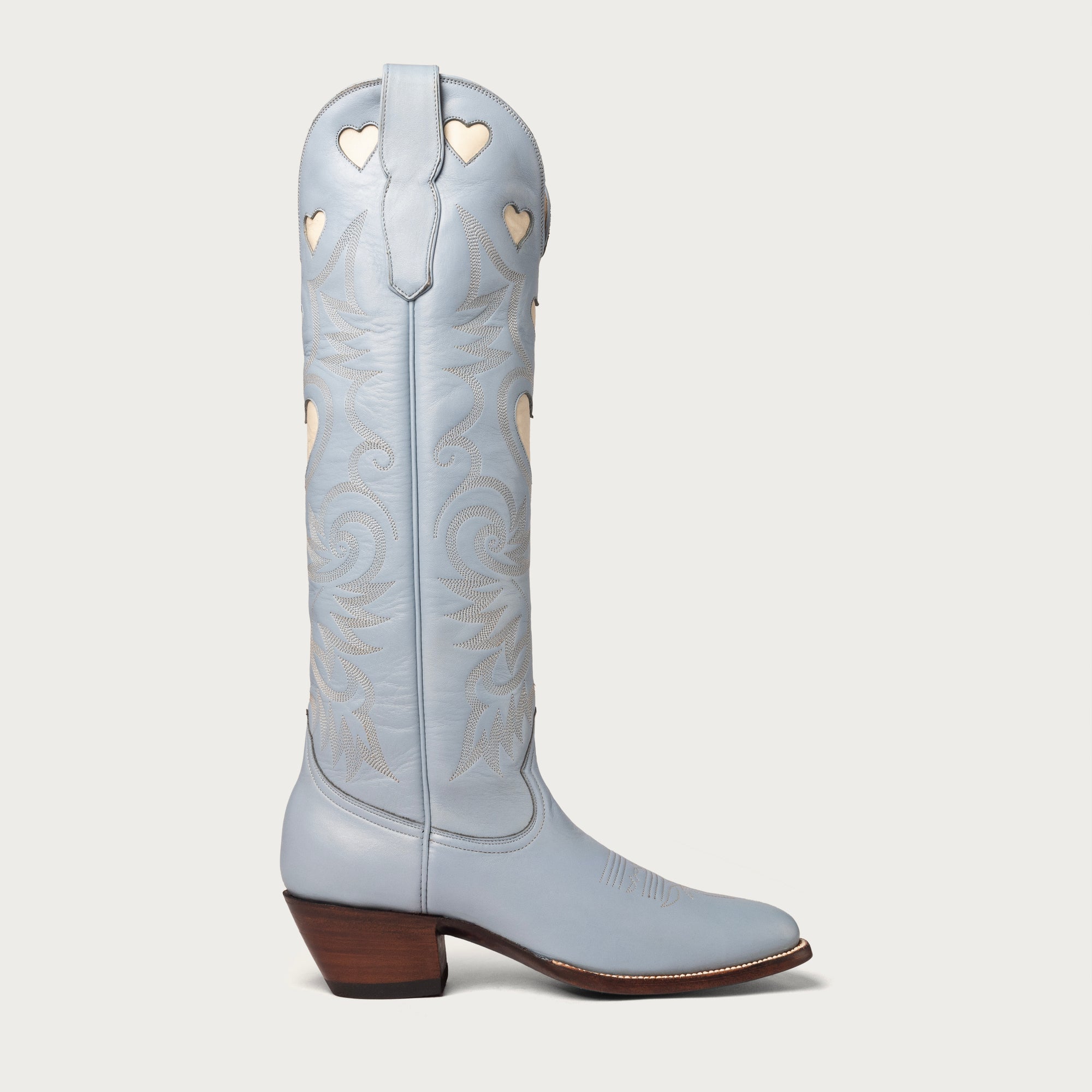 Powder Blue and Bone Heart Boot - CITY Boots