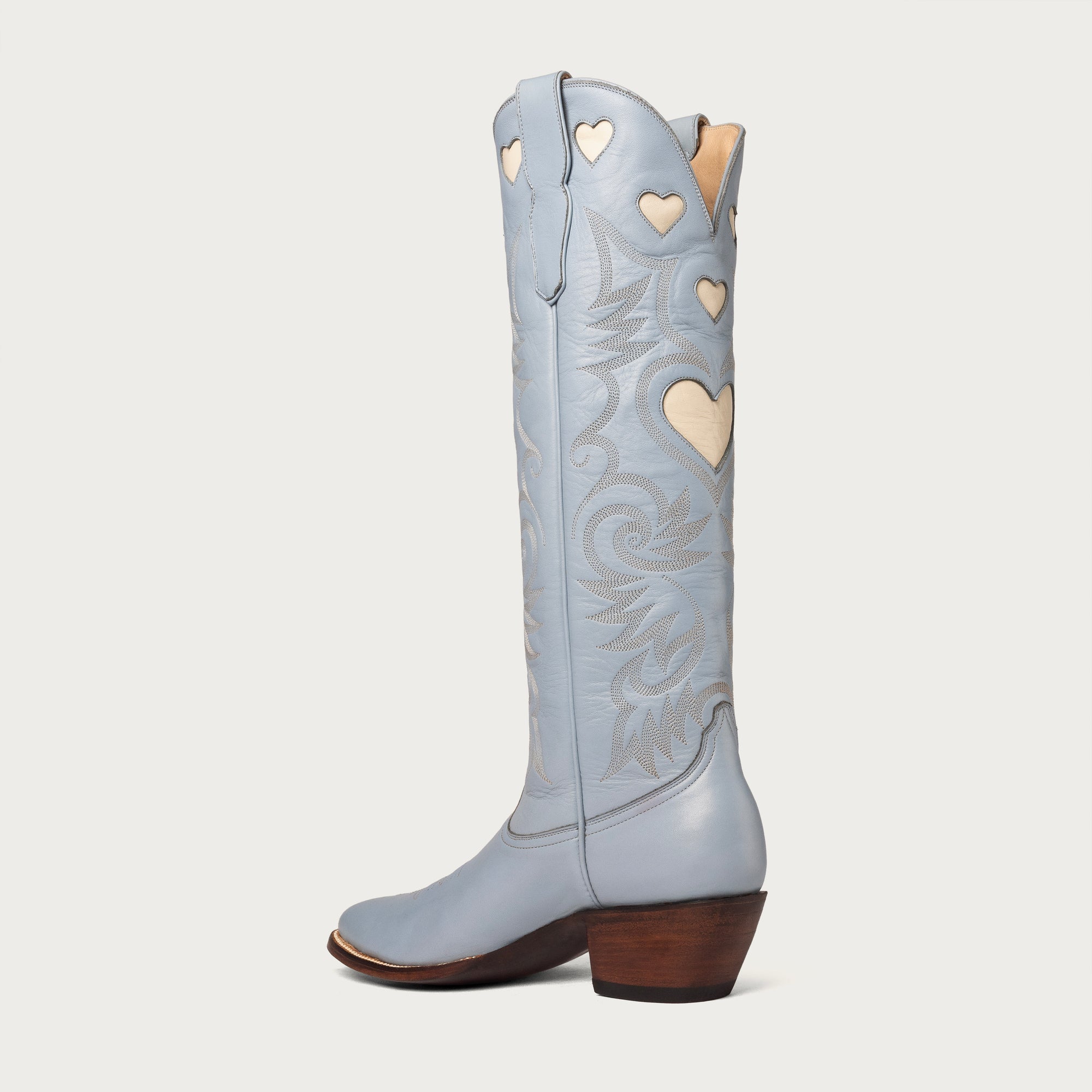 Powder Blue and Bone Heart Boot - CITY Boots