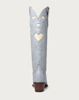Powder Blue and Bone Heart Boot - CITY Boots