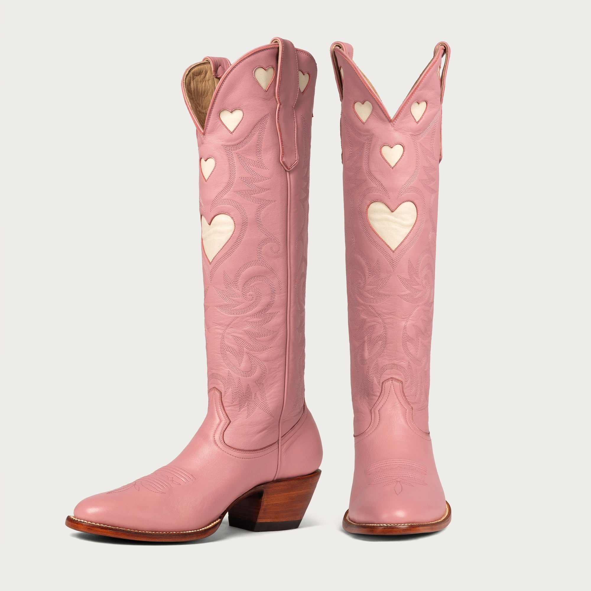 CITY Boots Pink & Bone Heart Boot - CITY Boots