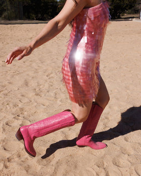 woman running on sand