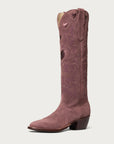 The Heart Boot Sangria Suede and Sangria Metallic
