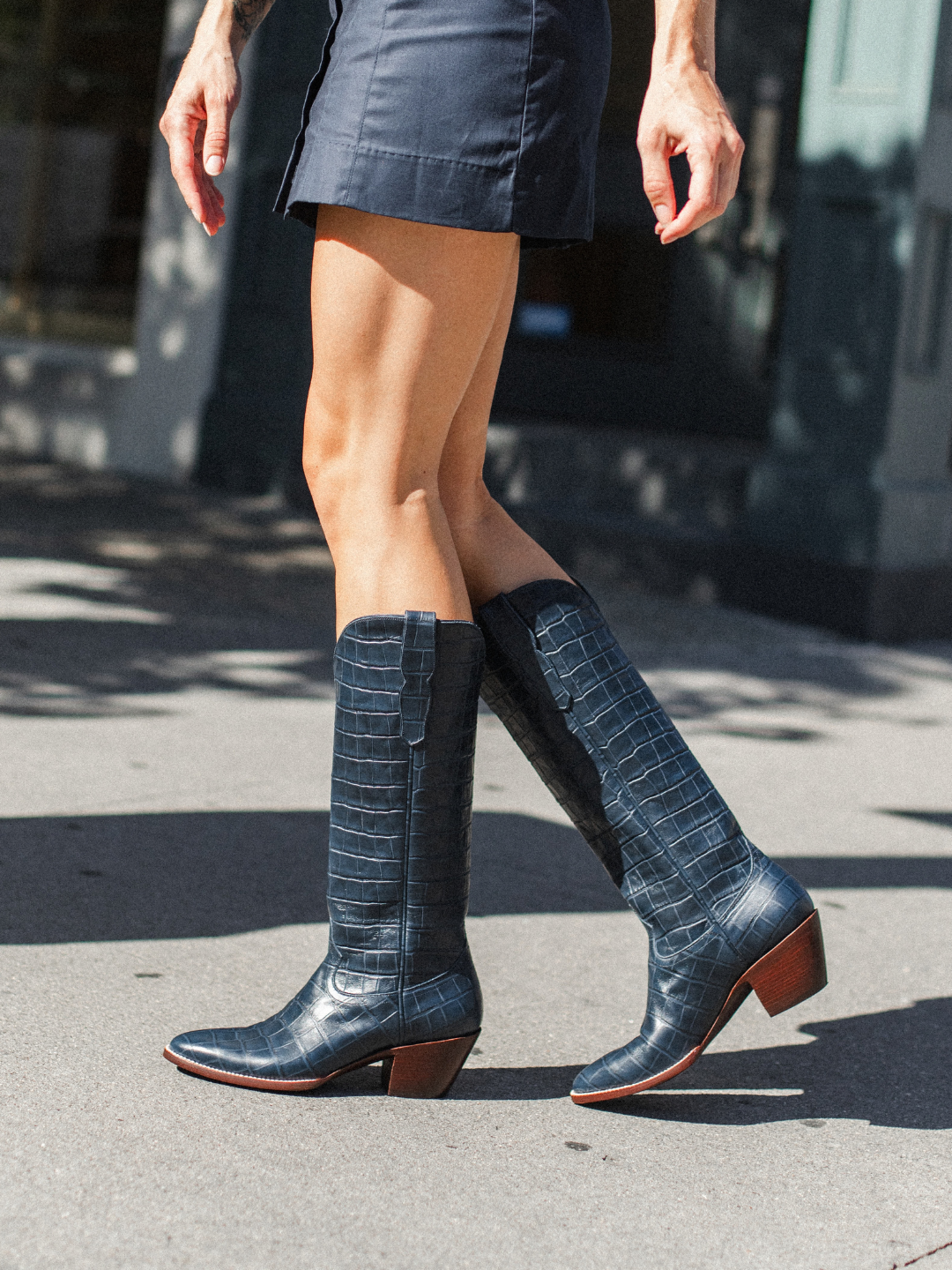 The Soho Boot Navy Croc
