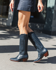 The Soho Boot Navy Croc