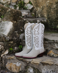 The Memphis Boot Bone and Bone Suede