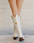 The Heart Boot Bone and Gold - CITY Boots