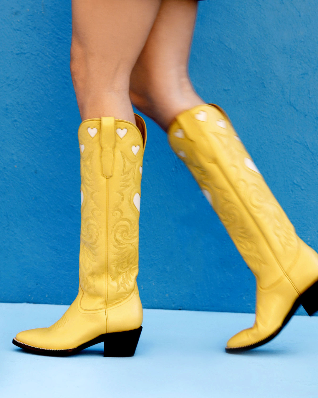 The Heart Boot Yellow and Bone