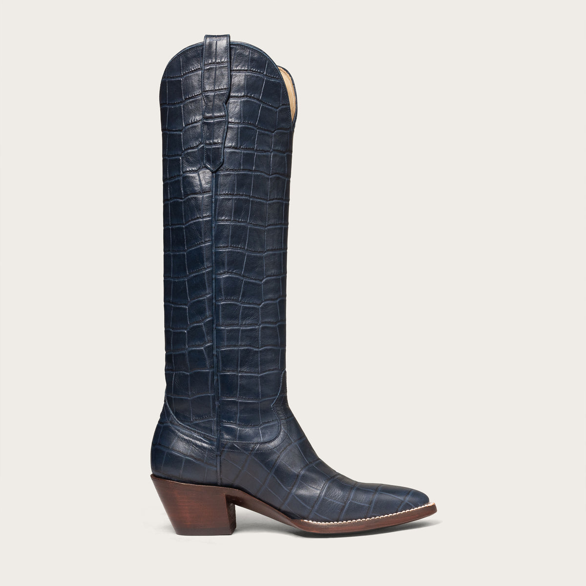 The Soho Boot Navy Croc - CITY Boots