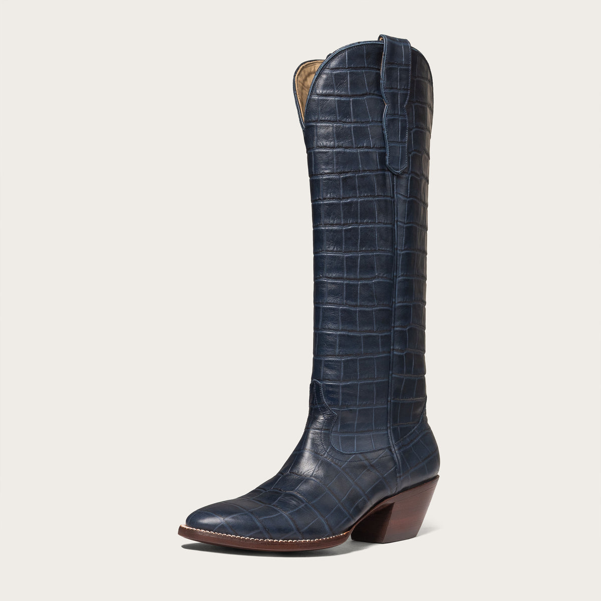 The Soho Boot Navy Croc - CITY Boots