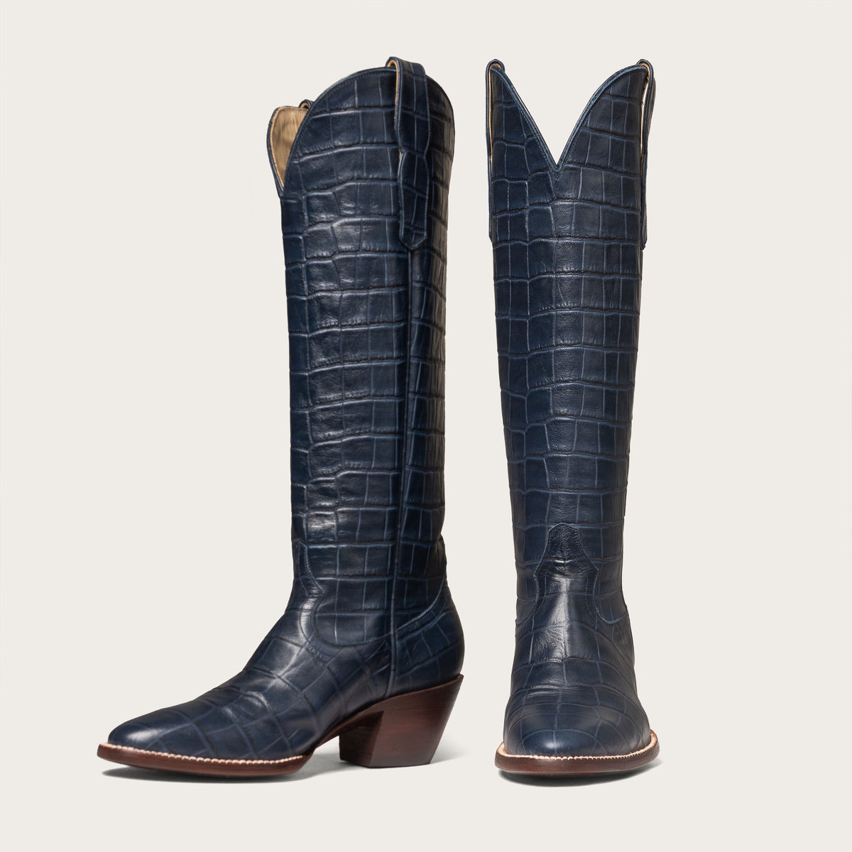 The Soho Boot Navy Croc - CITY Boots