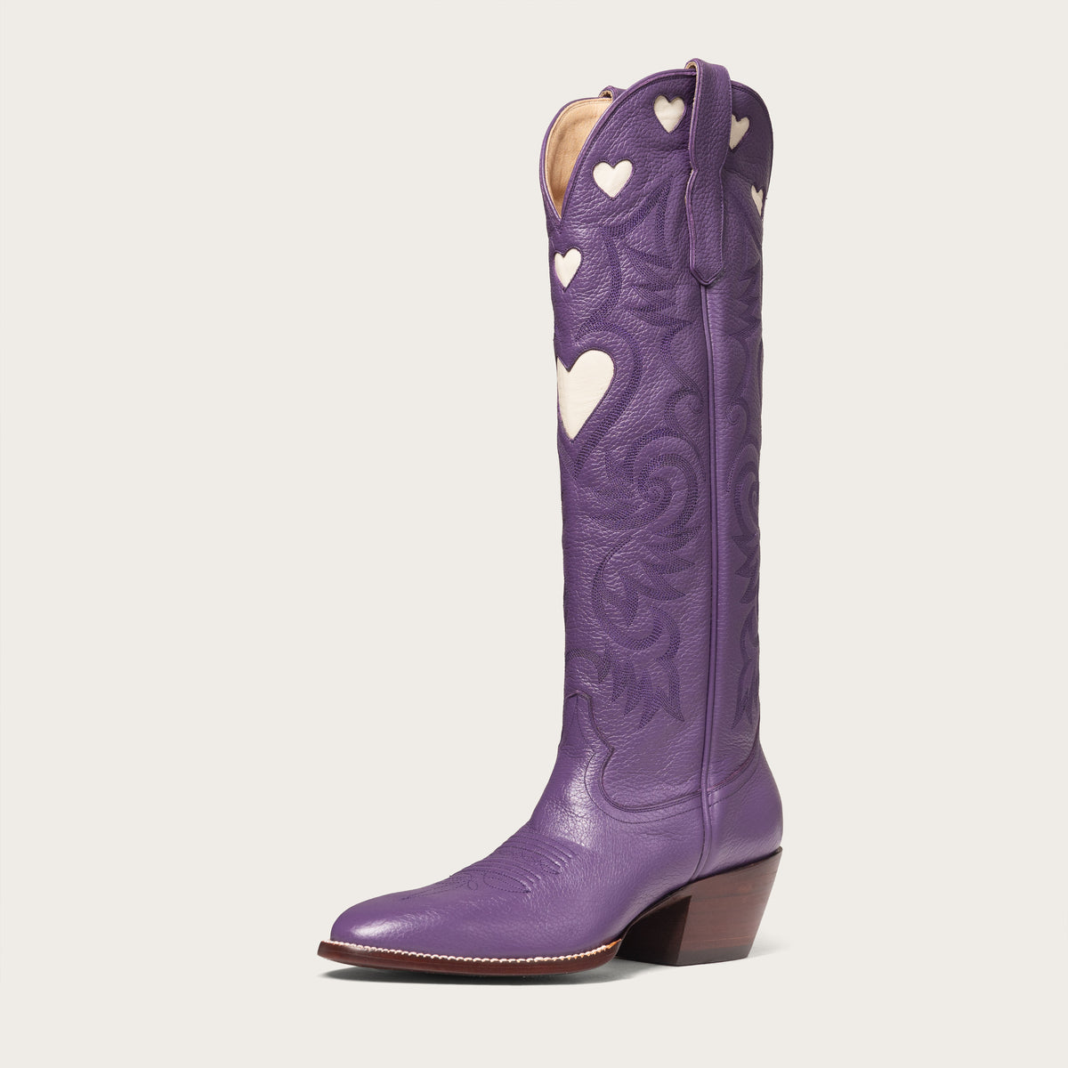 The Heart Boot Purple and Bone - CITY Boots