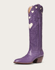 The Heart Boot Purple and Bone - CITY Boots