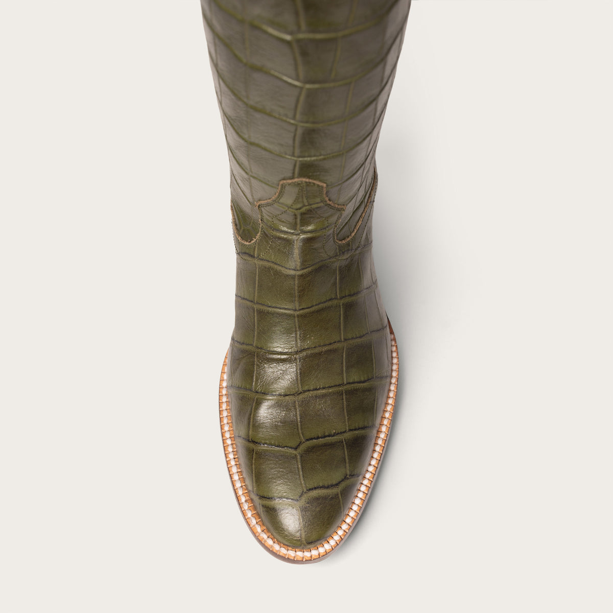 The Soho Boot Green Croc - CITY Boots