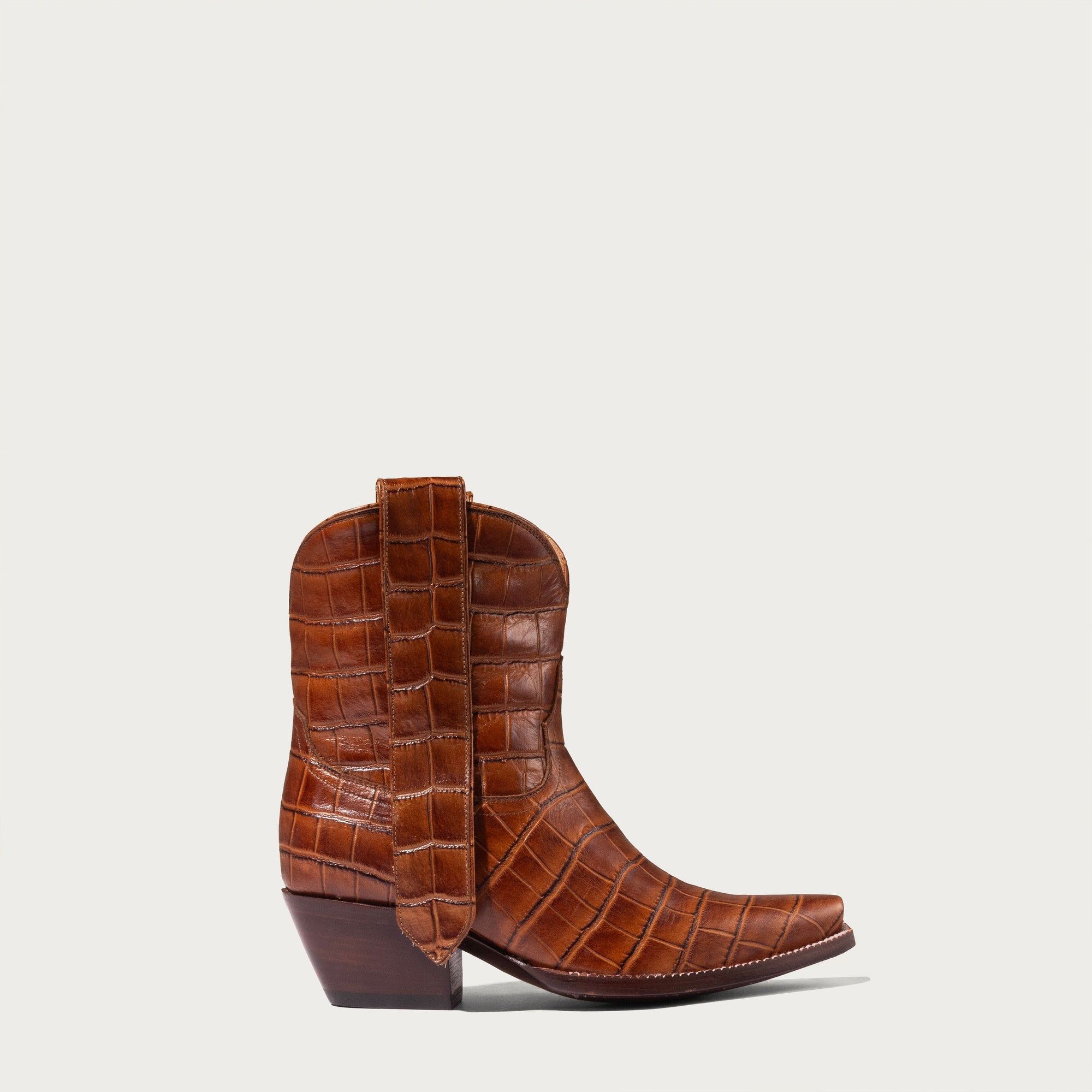 24/7 Boot in Cognac Croc - CITY Boots