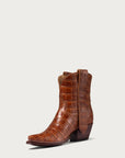 24/7 Boot in Cognac Croc - CITY Boots