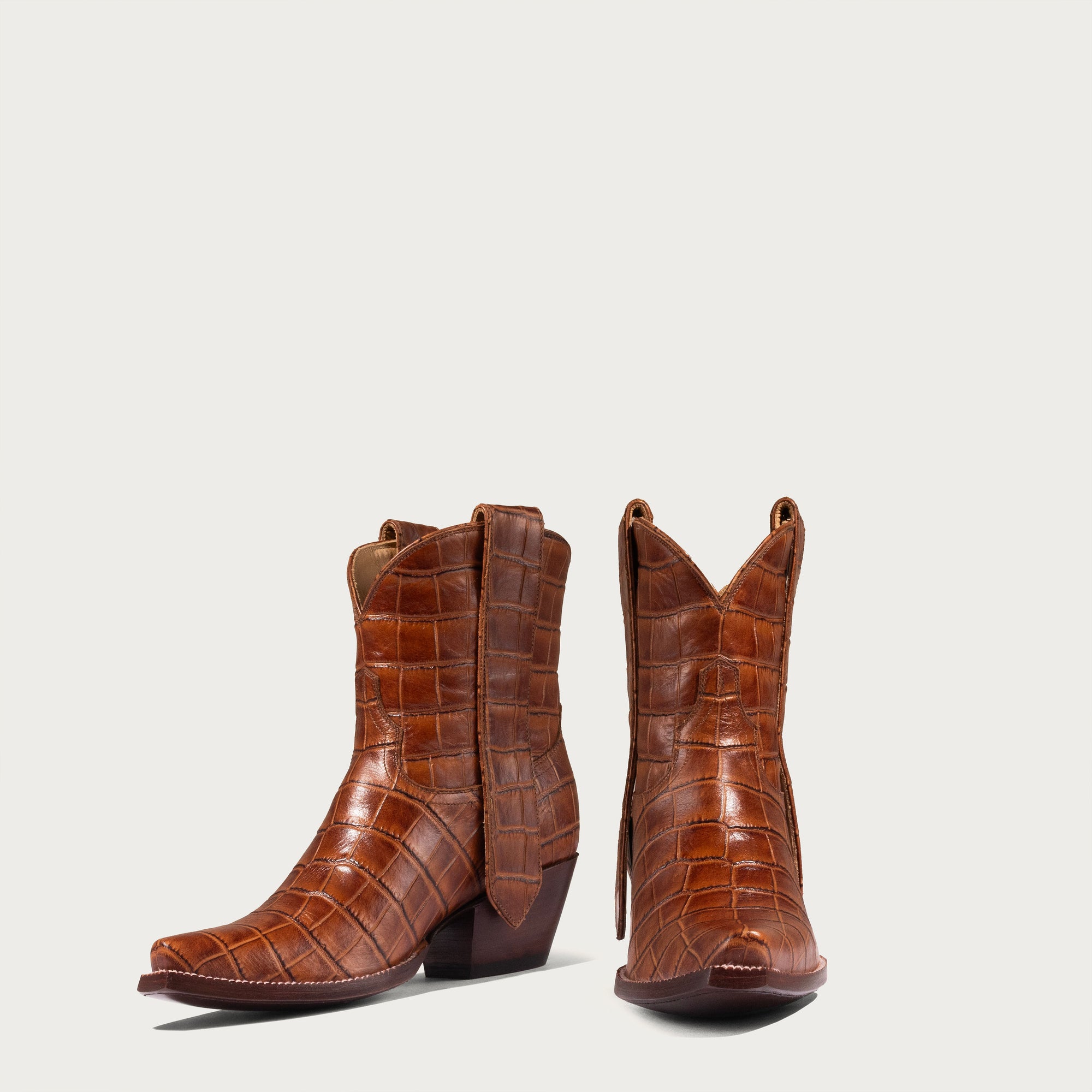 24/7 Boot in Cognac Croc - CITY Boots