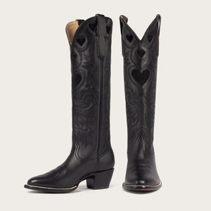 Black on Black Heart Boot - CITY Boots