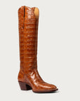 The Cognac Croc Soho Boot