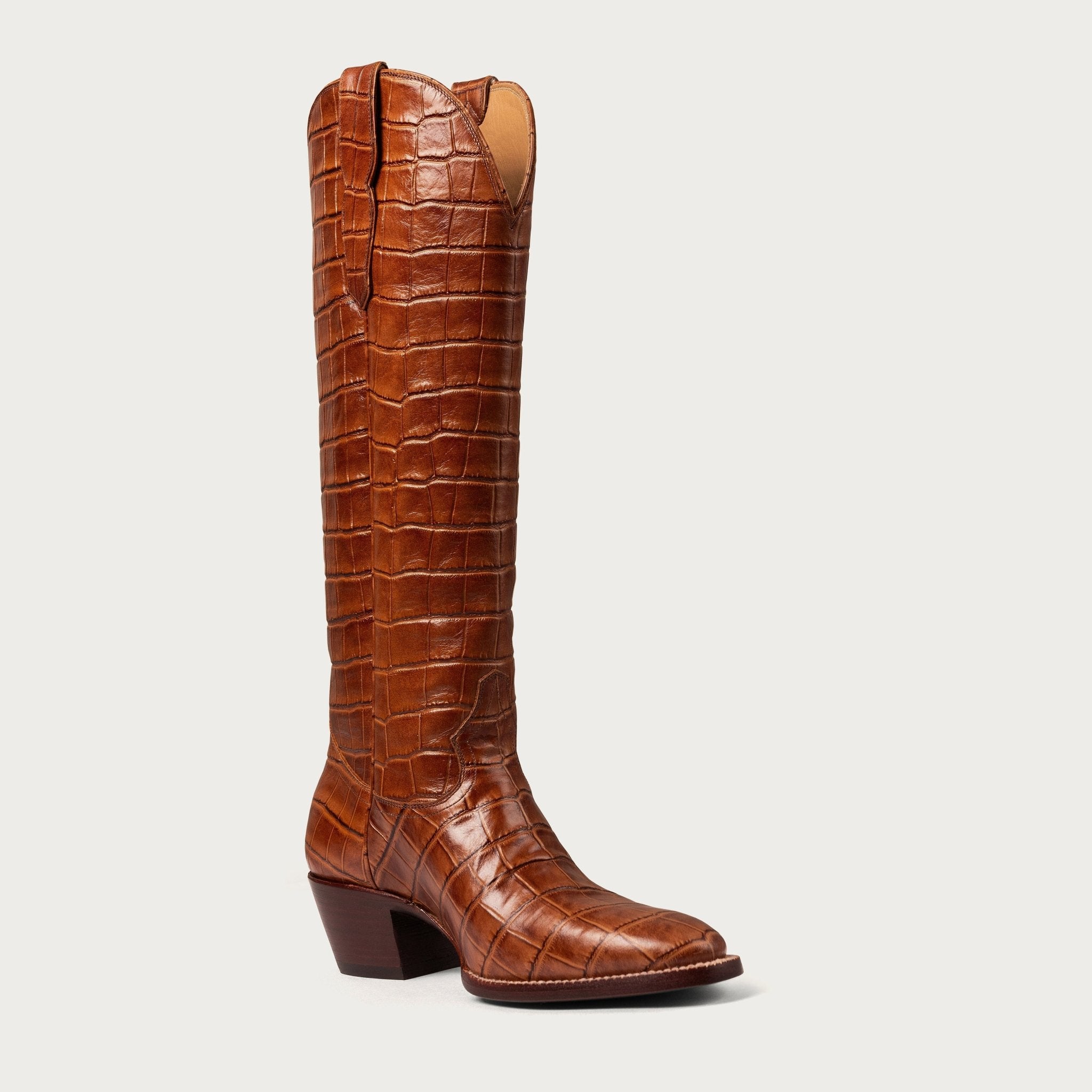 The Soho Boot Cognac Croc