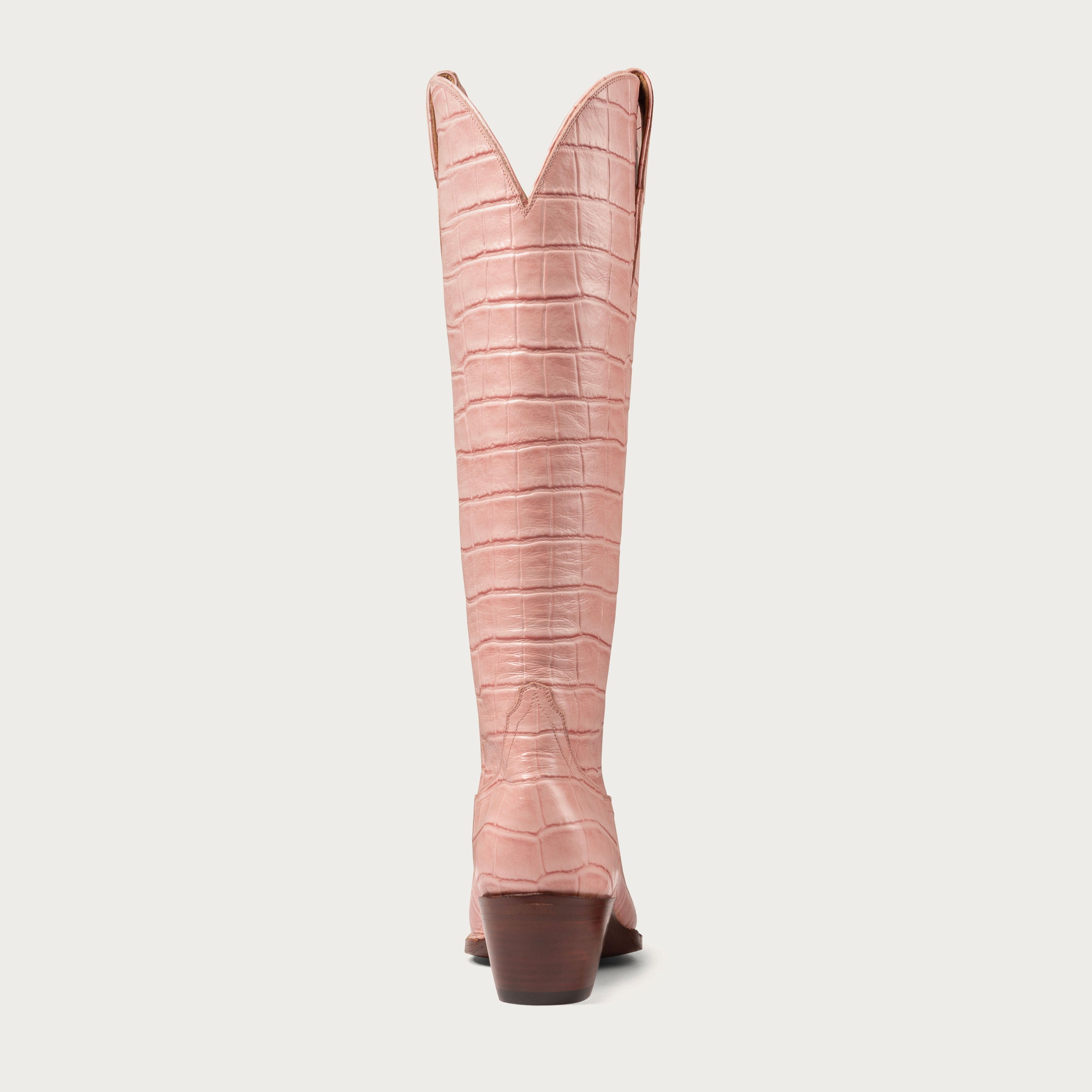 The Soho Boot Pink Croc – CITY Boots