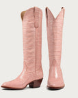 The CITY Boots Pink Croc Soho Boot