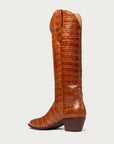 The Soho Boot Cognac Croc Extended - CITY Boots