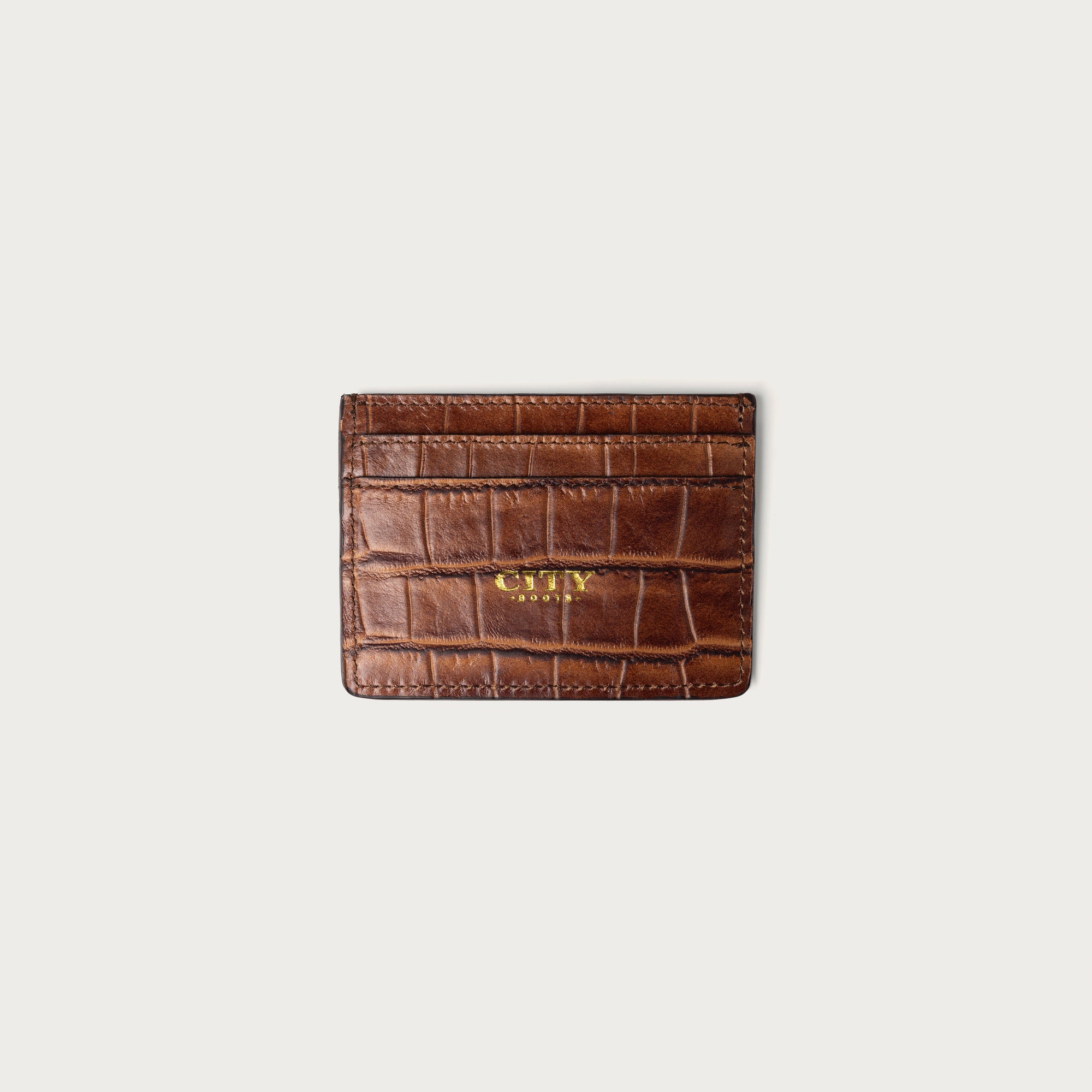 The Heart Wallet Cognac Croc and Bone - CITY Boots