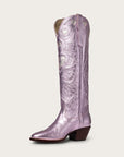 The Heartbreaker Boot Pink Metallic and Silver
