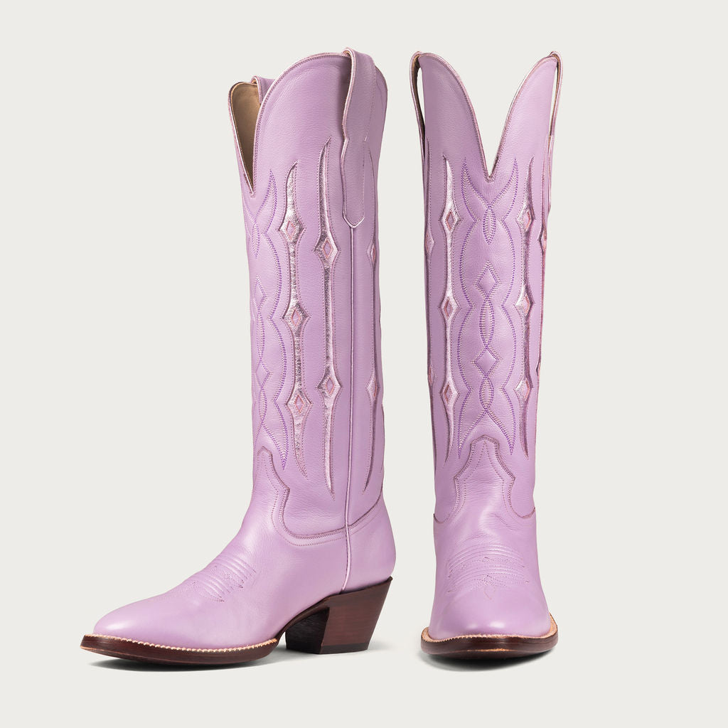 The Austin Boot in Lilac and Lavender Metallic