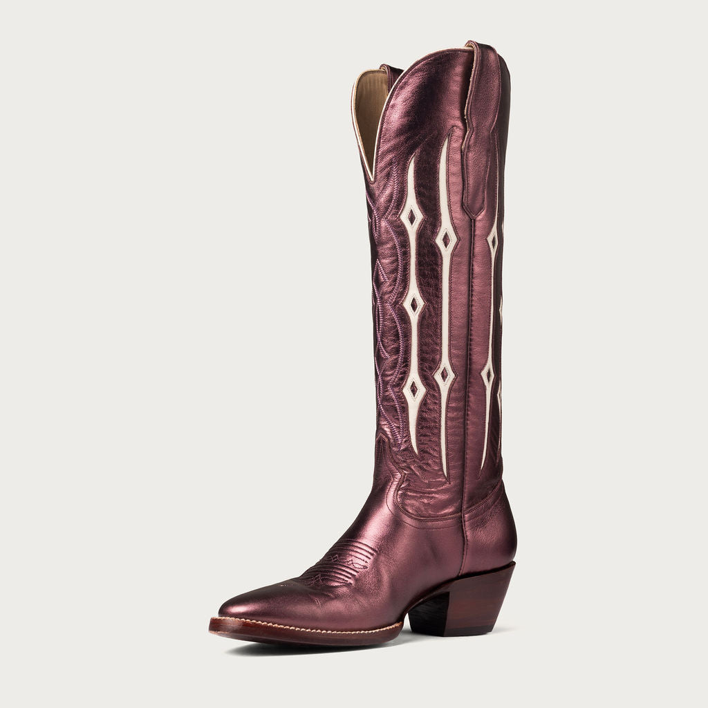 The Austin Boot Sangria Metallic and Bone – CITY Boots