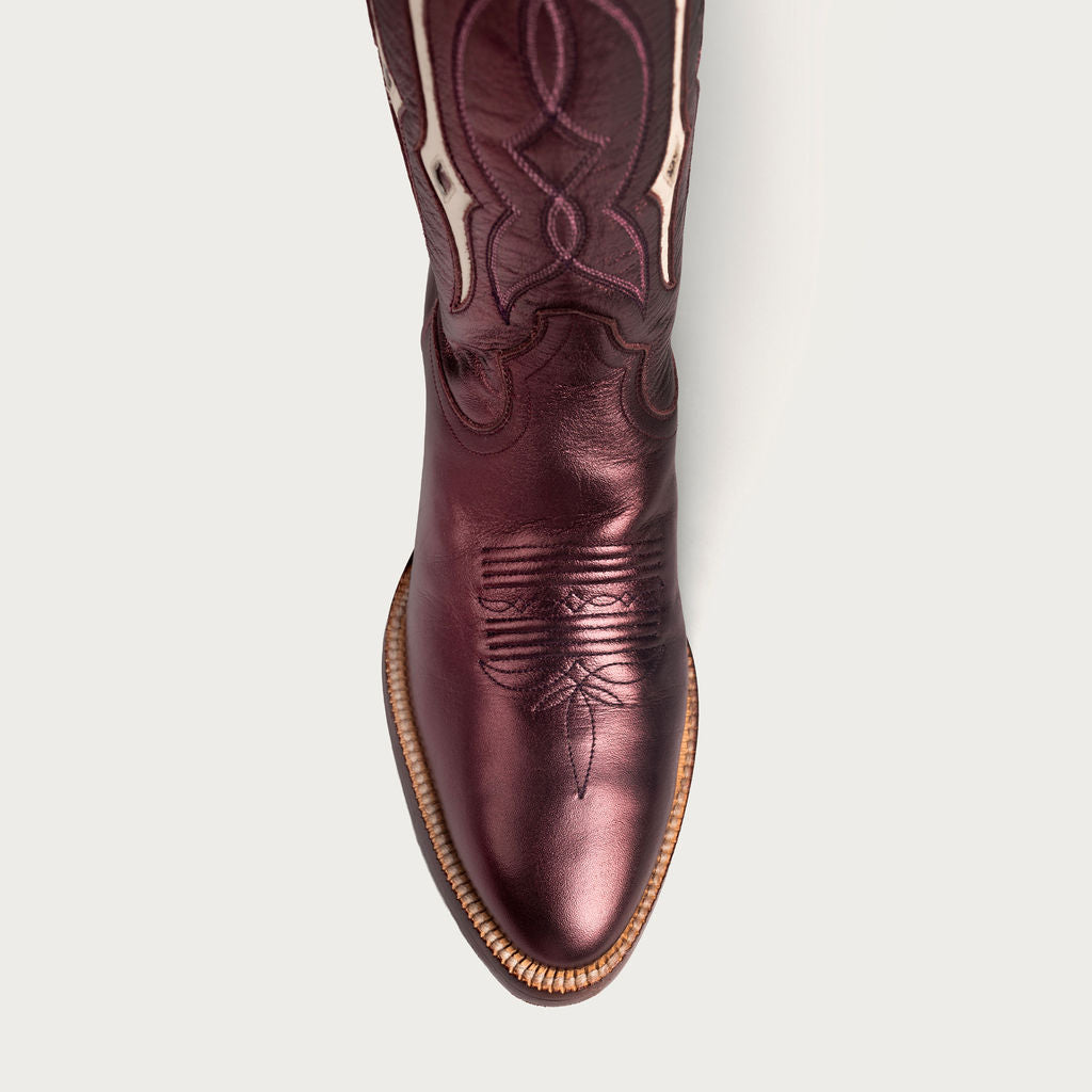 The Austin Boot Sangria Metallic and Bone – CITY Boots