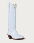 The Soho Boot Powder Blue Croc - CITY Boots
