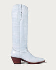 The Soho Boot Powder Blue Croc - CITY Boots