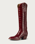 The Sangria Croc Soho Boot