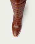 The Soho Boot Chestnut Croc Extended