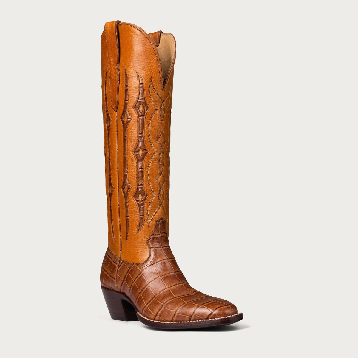 The Austin Boot Honey and Cognac Croc – CITY Boots display picture 2