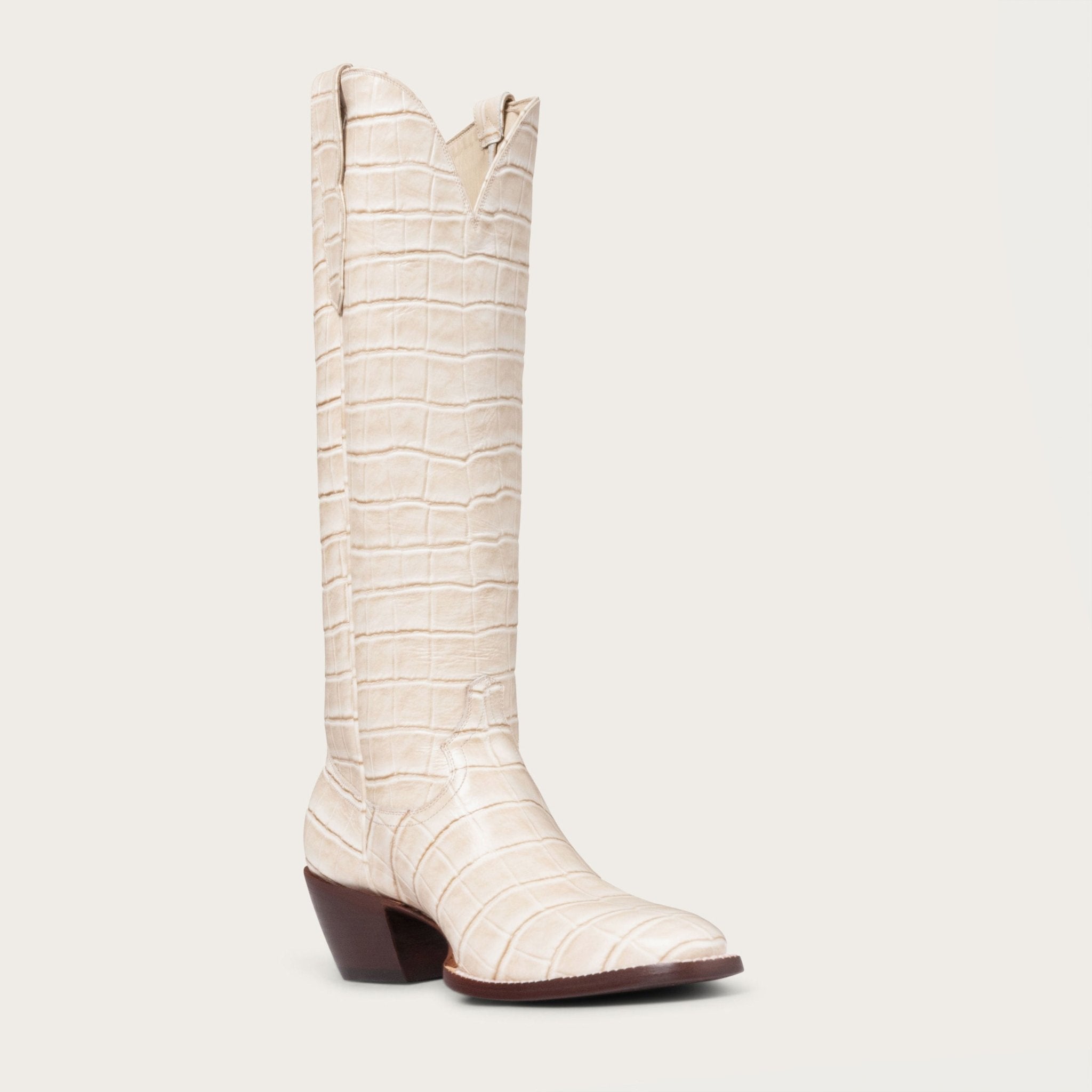 The Soho Boot Bone Croc Extended – CITY Boots